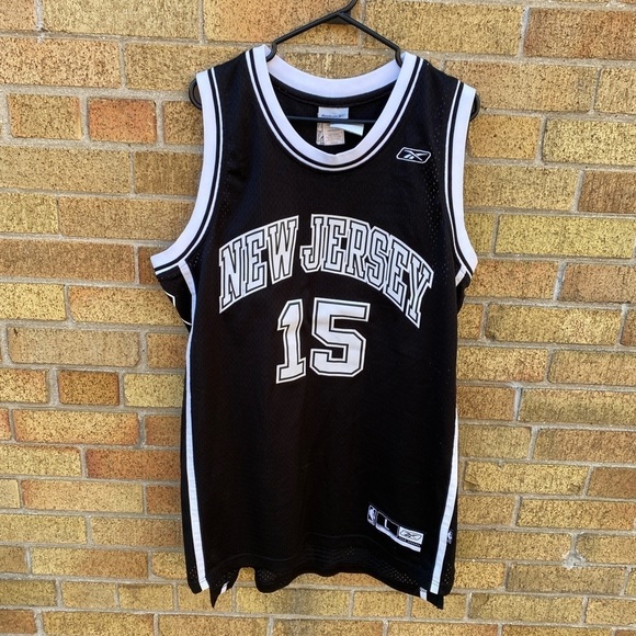 Vintage Reebok Vince Carter Swingman Jersey Large Black New Jersey - Picture 1 of 11